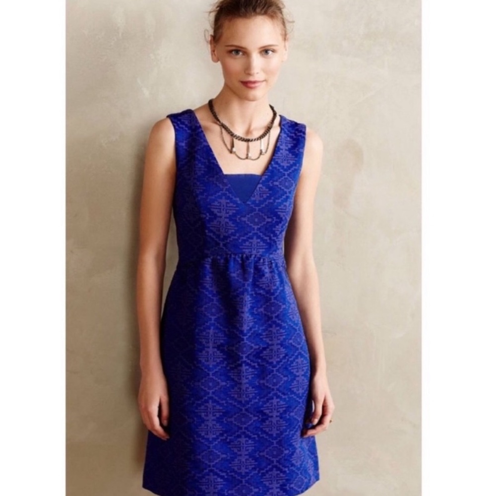 Anthropologie Maeve Averie purple cocktail dress